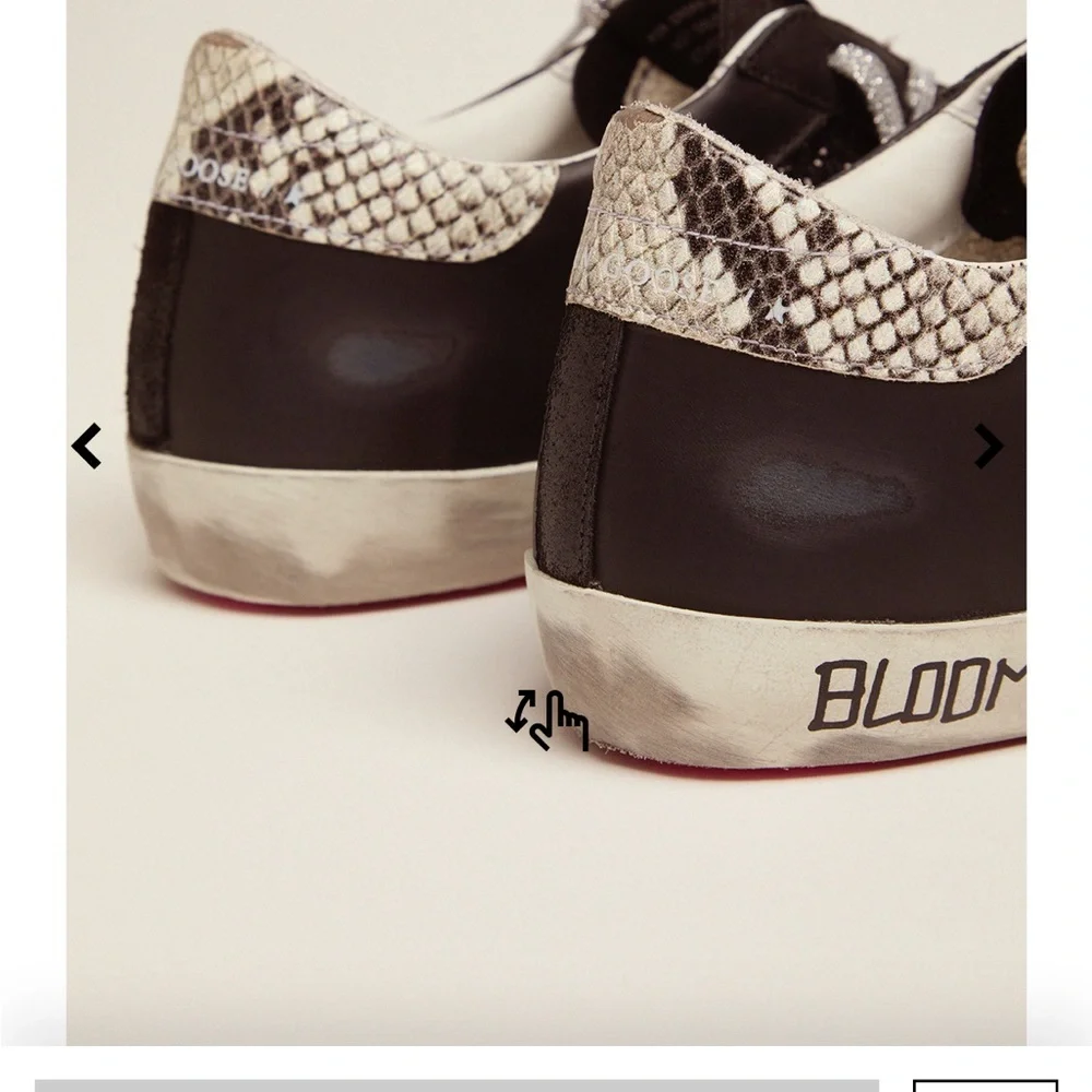 Golden Goose Super Star Python heel Glitter Pink soles sneakers signature shoes - Picture 3 of 16